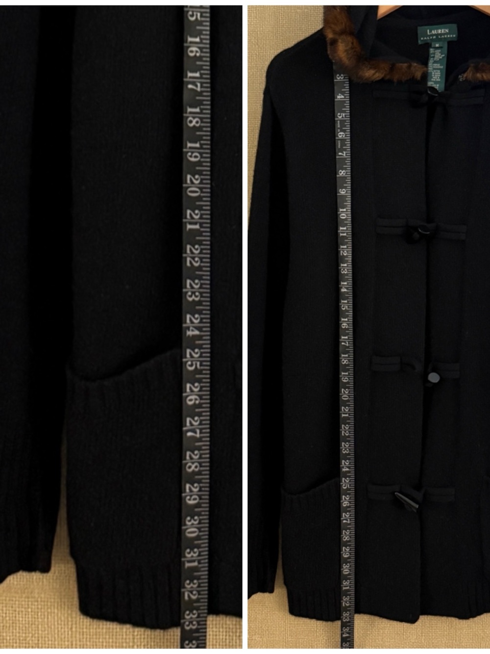 Ralph Lauren Wool Cashmere Long Cardigan Toggle Button Quiet Luxury Preppy Polo - Picture 9 of 14